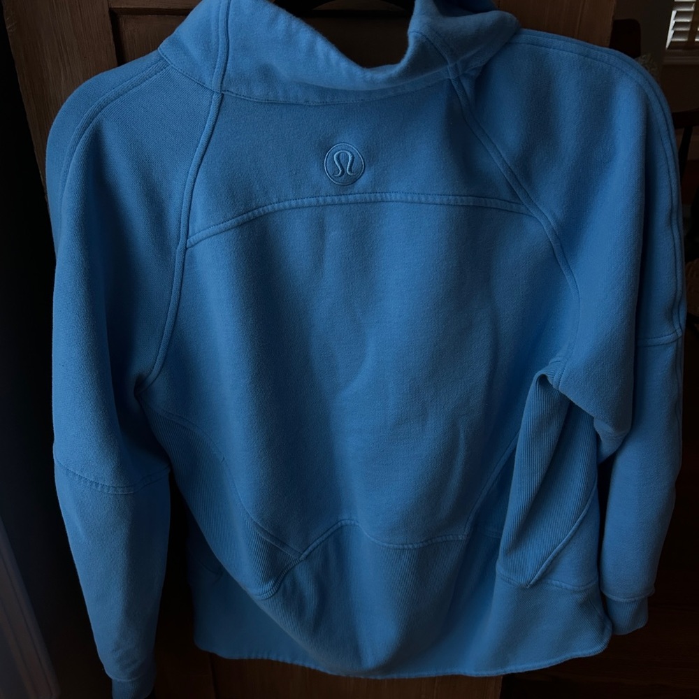 Lululemon Scuba Oversized Funnel-Neck Half Zip Long - Aero Blue, XS/S, like new - Picture 6 of 7